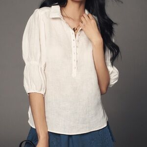 Elegant White Blouse by Pilcro, NWT